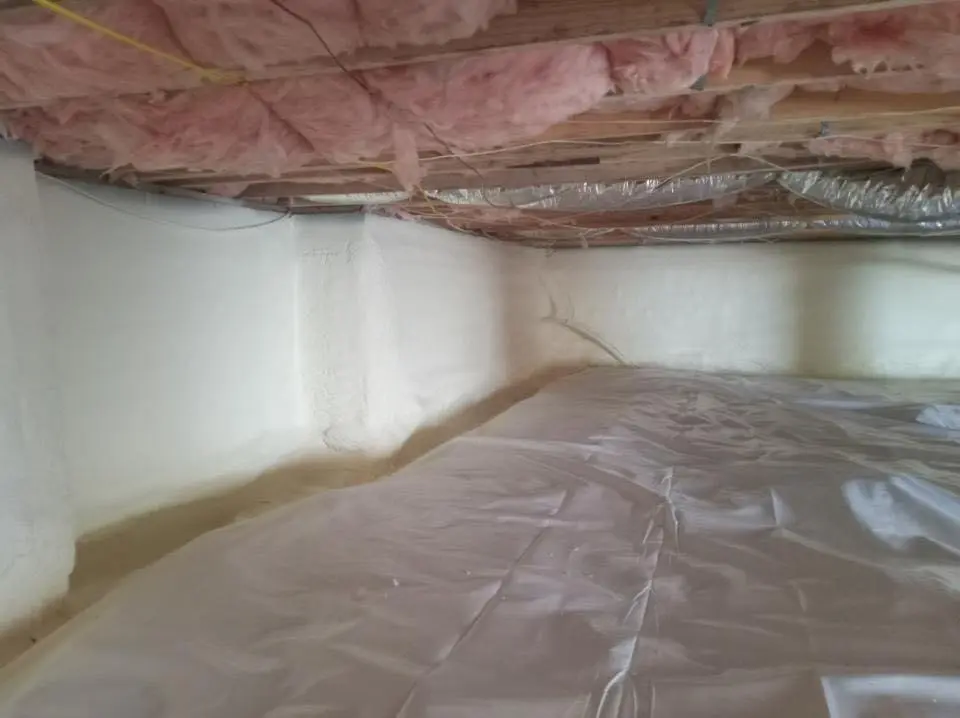 Crawl space encapsulation with closed-cell spray foam for Spray Foam Roofing in Rayne